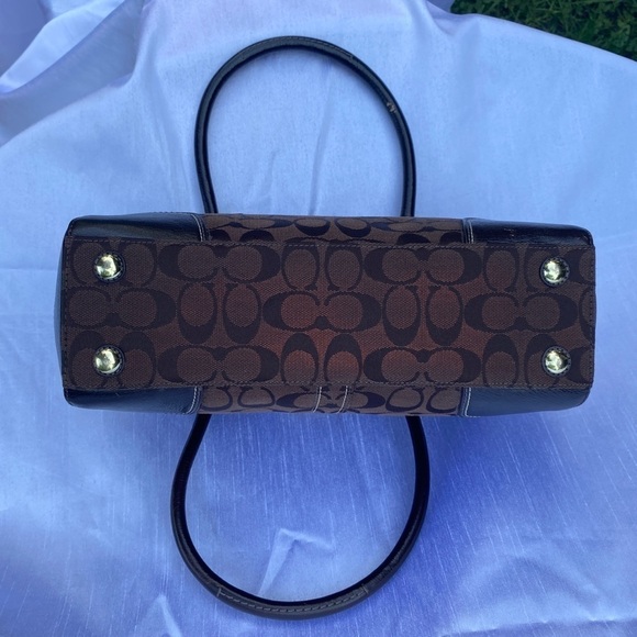 Coach 11062  Hampton Signature Handbag Brown on Brown - Picture 12 of 16